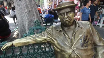Están vandalizadas las estatuas del Centro Histórico de Puebla