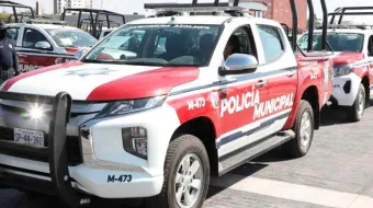 Llegaron al Ayuntamiento de Puebla las patrullas rentadas con los colores de Morena 