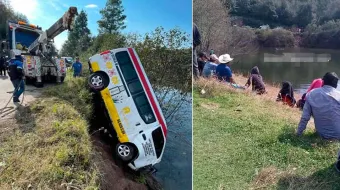 Chofer menor de edad terminó dentro de la presa Omiltémetl; hubo tres muertos