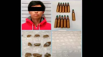 Operativo en Texmelucan deja un detenido con drogas y cartuchos del Ejército
