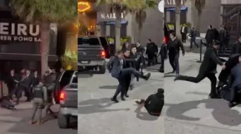 Guardias GOLPEAN a clientes en bar la Isla de Angelópolis