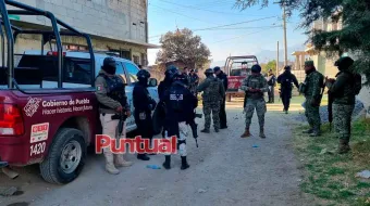 Fuerzas de seguridad resguardan inmueble en Tlahuapan; podría almacenar huachicol