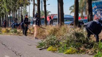 Fueron brigadas estatales las que mejoraron imagen en accesos de Puebla