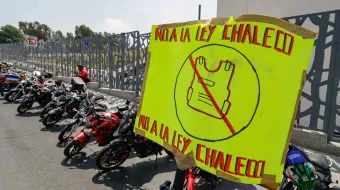 Bikers protestan contra regulación de motocicletas en Puebla