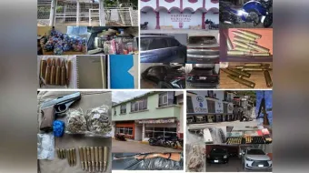 La Fiscalía aseguró droga, armas y vehículos en inmuebles del edil de Cuautempan