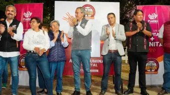 Puebla Brilla llega a Maravillas, con Pepe Chedraui el fraccionamiento cuenta con alumbrado LED al 100%