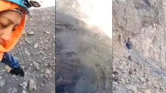 Jóvenes escalan cráter del Popocatépetl y graban video viral: autoridades advierten alto riesgo