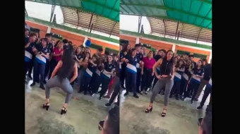 Maestra baila reguetón en Día del Maestro y se vuelve viral: redes se dividen entre aplausos y críticas