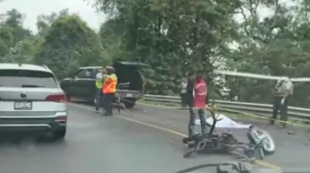 Motociclista pierde la vida en accidente sobre la carretera Pachuca-Tuxpan