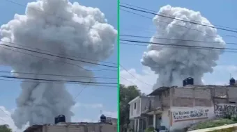 Explosión en taller de pirotecnia en Tultepec deja un muerto y nueve heridos