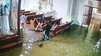 Granizada inunda iglesias en San Salvador El Verde: el agua alcanzó los 50 centímetros