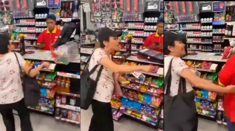 “Lady Recargas” se vuelve viral por agresión a empleados de Oxxo tras negativa de servicio