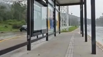 Roban bancas y lámpara en estación Flor del Bosque de la RUTA