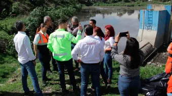 Supervisa Gobierno de la Ciudad labores de desazolve y limpieza en el Vaso Regulador Puente Negro
