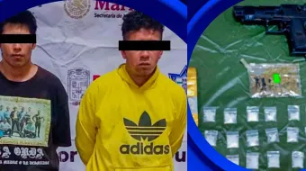 Cayeron narcomenudistas en Izúcar, les falló la moto al tratar de huir