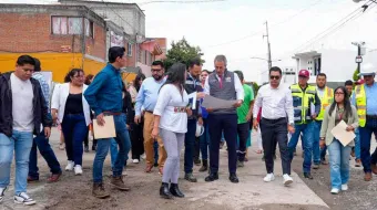 Supervisa Pepe Chedraui rehabilitación vial en la colonia Aquiles Serdán
