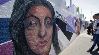 Por trabajos de mantenimiento fue borrado el mural a las víctimas de violencia ácida