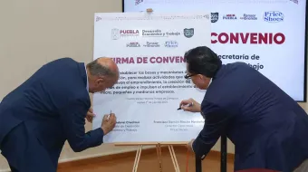 Puebla y Price Shoes firman convenio para generar empleo y fortalecer a mipymes