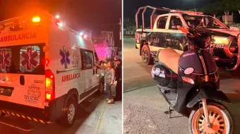 Por pasarse el alto, motociclista se estrelló contra camioneta en Izúcar