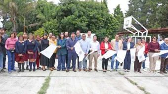 Cuautlancingo arranca obra de arco techo en Bachillerato Octavio Paz Lozano para dignificar espacios educativos