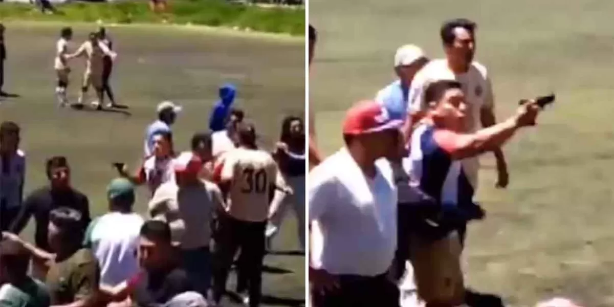 Sujeto amenaza a rivales con pistola durante partido de futbol amateur en Toluca