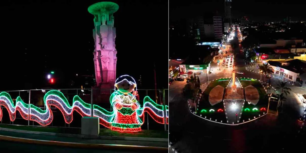 Iluminación tricolor en la capital marcó el inicio de los festejos patrios 