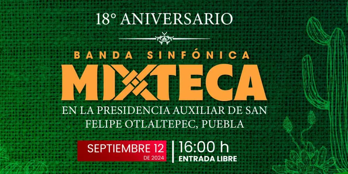 Este JUEVES concierto de aniversario de la Banda Sinfónica Mixteca en Tepexi