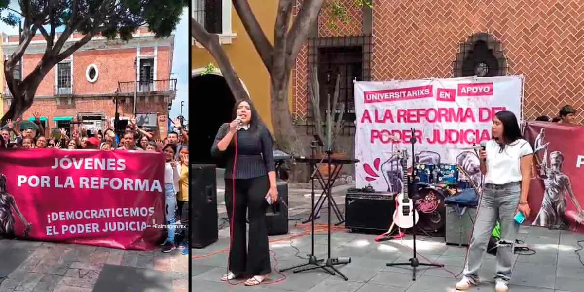 Más con porras que argumentos apoyan universitarios la reforma al Poder Judicial