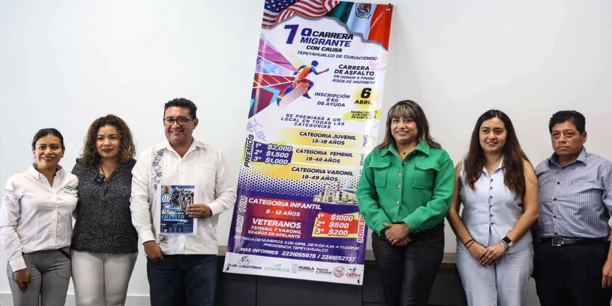 El 6 de abril la Primera Carrera Migrante, será en Tepeyahualco
