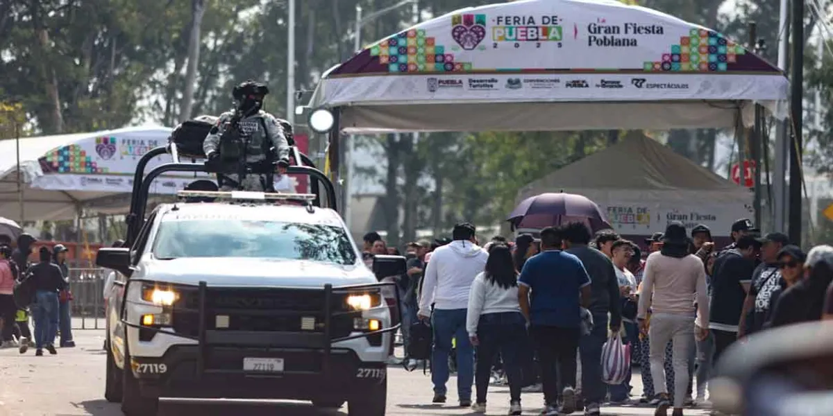 La policía municipal es preventiva en la zona de la Feria de Puebla