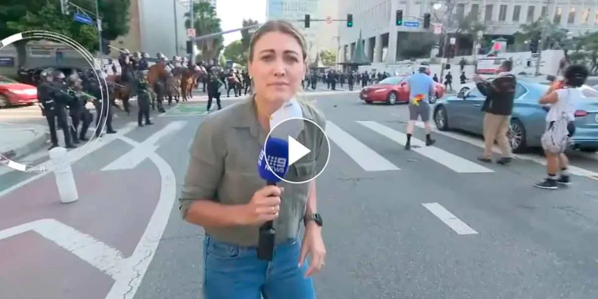 Periodista australiana herida con bala de goma durante protesta en Los Ángeles contra redadas del ICE