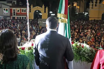 Omar Muñoz encabezó el Grito de Independencia en Cuautlancingo