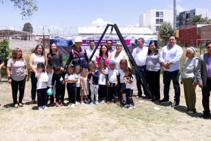 Destina Lupita Cuautle obra para mejorar la seguridad de preescolar en inspectoría Concepción La Cruz