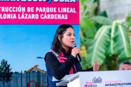 Inicia Lupita Cuautle construcción de Parque Lineal en la colonia Lázaro Cárdenas