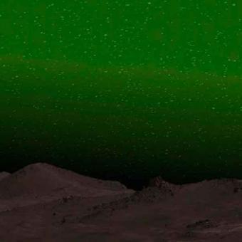    Una aurora verde ilumina por primera vez el cielo marciano