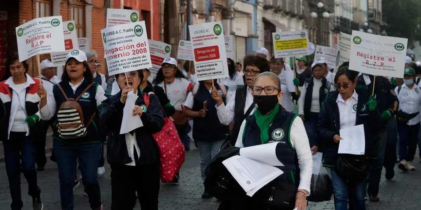 Huelga en Nacional Monte de Piedad recibió apoyo de sindicalizados de Puebla 