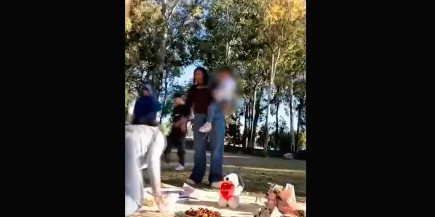 VIDEO. Detienen a presunto asaltante tras robo a mujeres durante picnic en Los Fuertes de Puebla