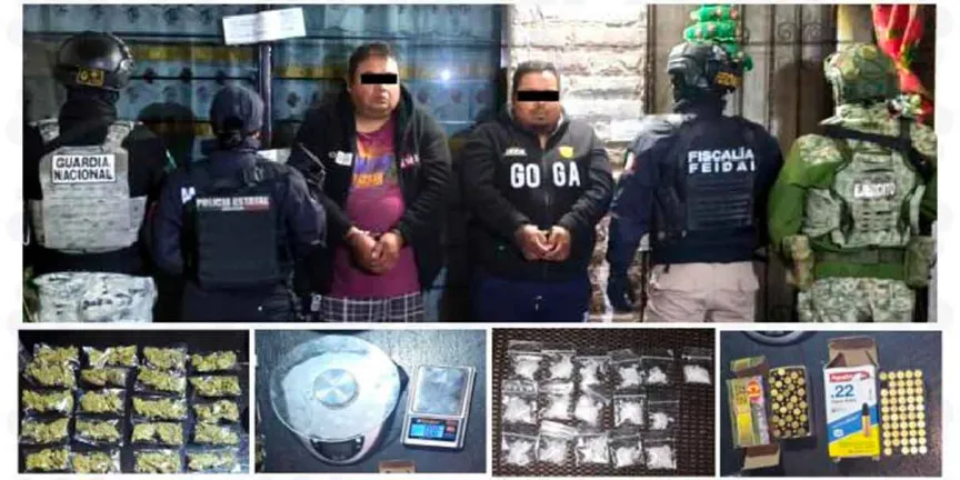 Operativo interinstitucional en Texmelucan deja dos detenidos por narcomenudeo