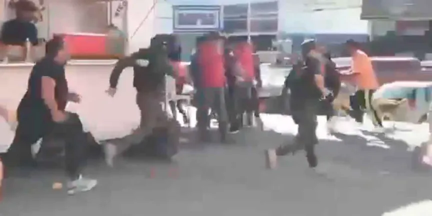 Enfrentamiento en la Central de Abastos de San Luis Potosí deja cinco detenidos