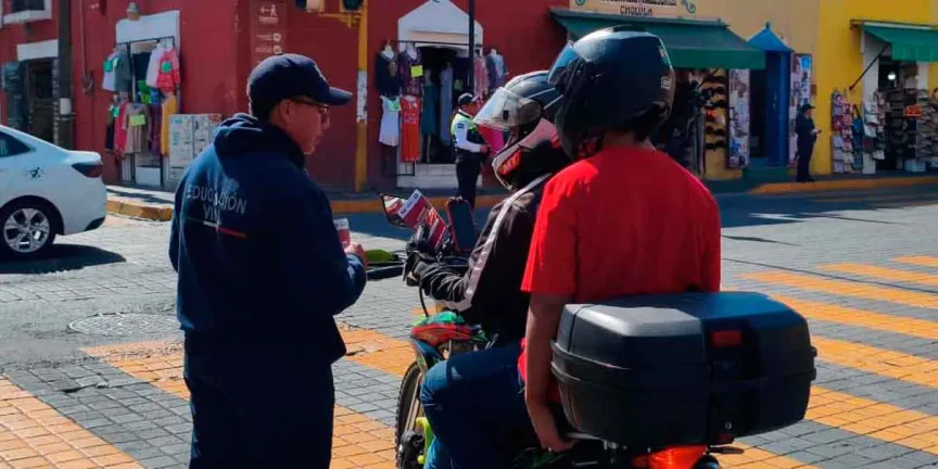 Gobierno de San Pedro Cholula y la Secretaría de Seguridad Ciudadana municipal refuerzan la prevención vial