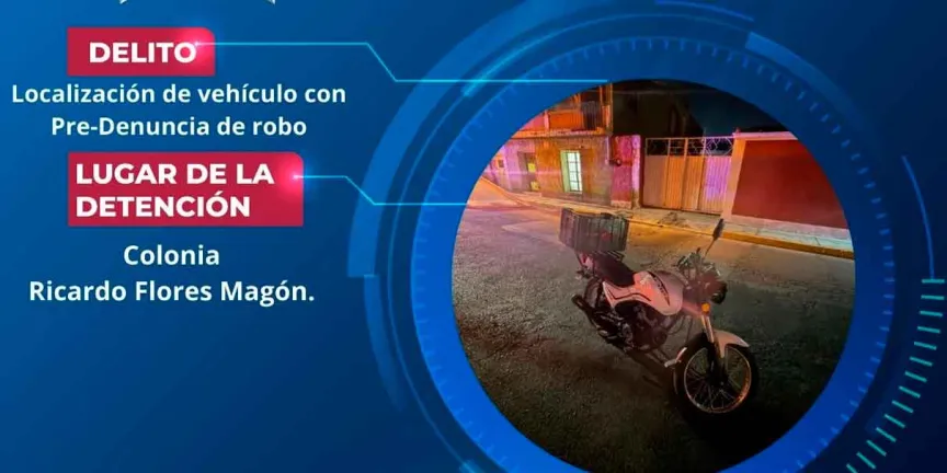 Recuperan motos robadas en Atlixco; detienen a un sujeto