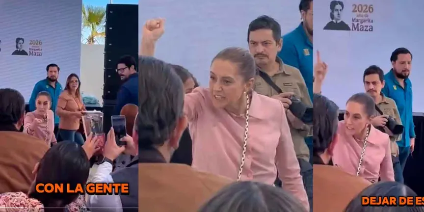 Sheinbaum reprende a legisladores en San Quintín BC y ciudadanos exigen salida de alcaldesa Miriam Cano