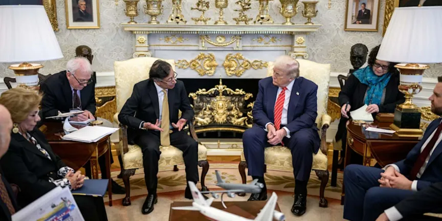Trump y Petro discuten redes criminales en histórico encuentro en la Casa Blanca