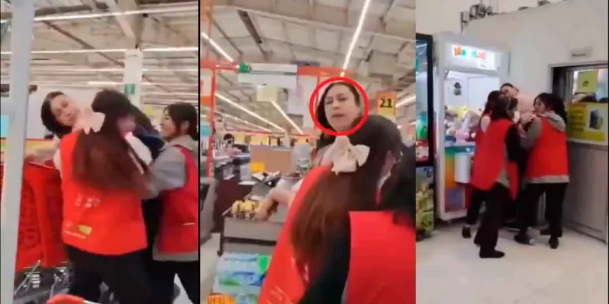 VIDEO. Fingen embarazo para robar en Soriana de Plaza Loreto y terminan detenidas gracias a empleadas