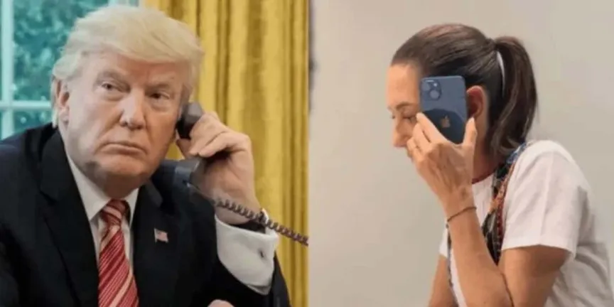 Entre burlas, Trump narra llamada con Sheinbaum