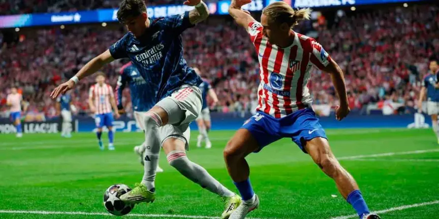 Atlético rescata empate ante Arsenal en semifinal de Champions; dejan todo vivo para Londres