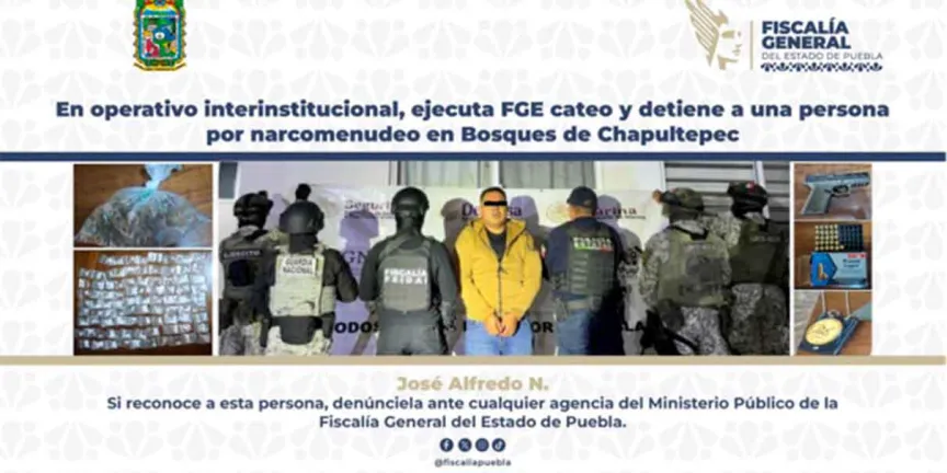 Operativos contra narcomenudeo dejan aseguramientos en Puebla y Cuautlancingo
