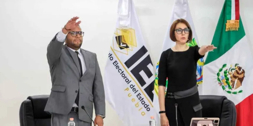 Christian Ceballos es la presidenta temporal en el IEE Puebla 