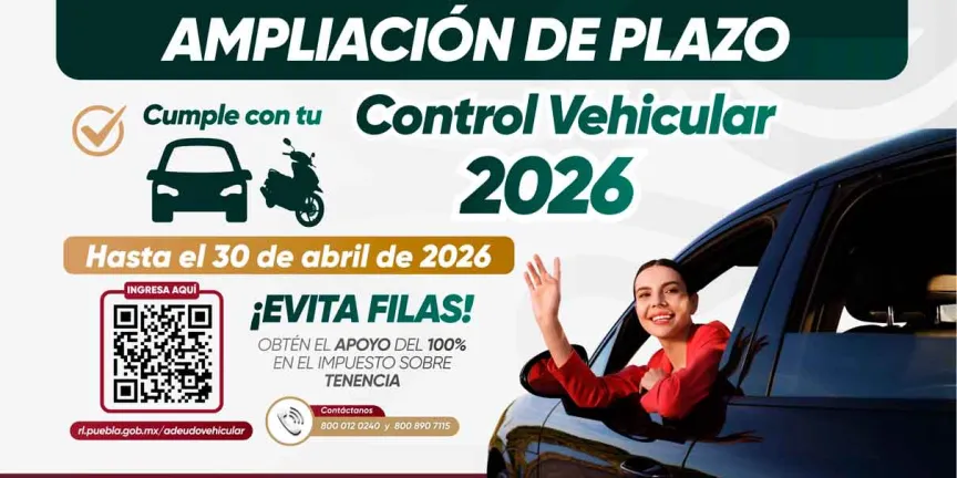 Un mes más para pagar tu Control Vehicular 