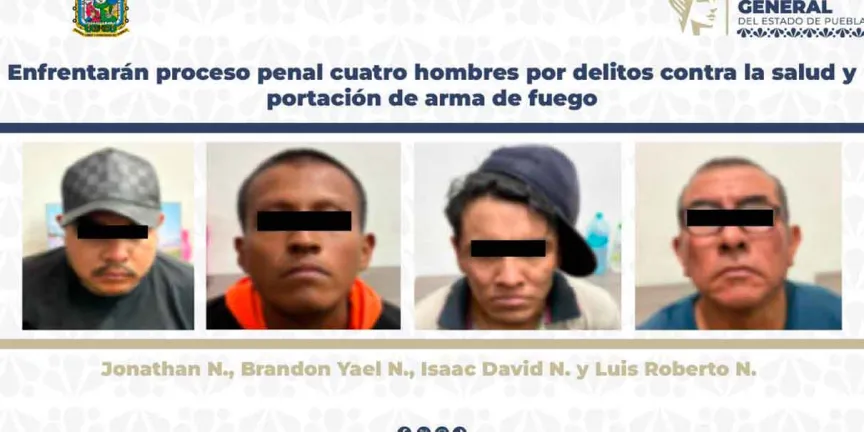 FGE Puebla logra vinculación a proceso por drogas y armas tras riña